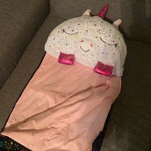Unicorn Sleeping Bag with Pink Interior